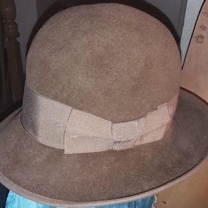 Bowl style rabbit fur hat
